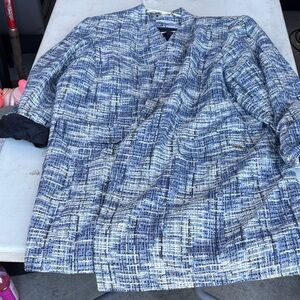 Calvin Klein Blue and White Tweed Blazer